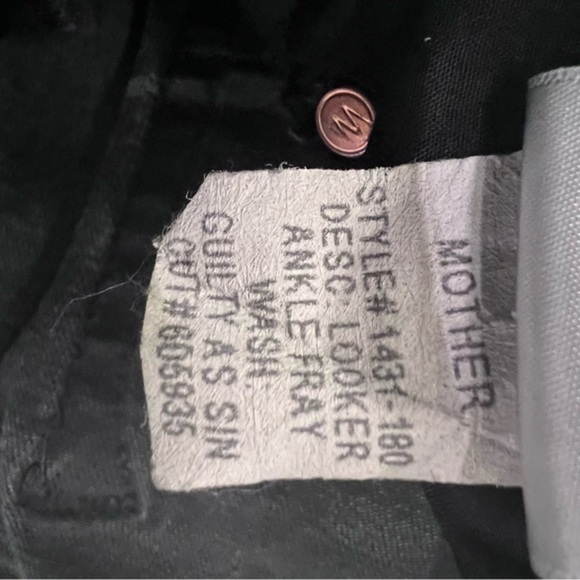 Mother Denim the Looker Ankle Fray guilty as Sin - Picture 10 of 10